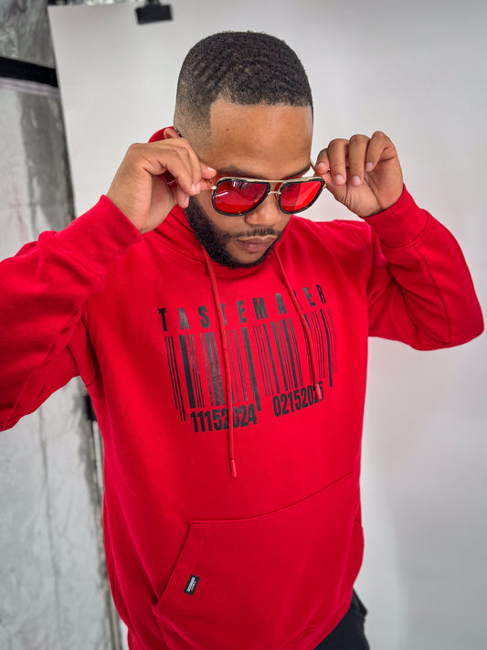 Barcode Hoodie (Red)